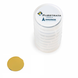 Gold Coated Ø2 in Silicon Wafers | 100 Å Au | 9/pkg