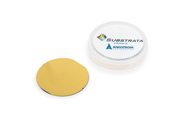 Gold Coated Ø2 in Silicon Wafer | 500 Å Au | 1/pkg