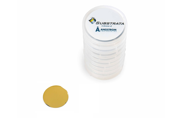Gold Coated Ø2 in Silicon Wafers | 1000 Å Au | 9/pkg