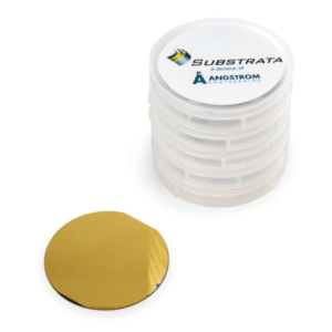 Gold Coated Ø3 in Silicon Wafers | 100 Å Au | 5/pkg