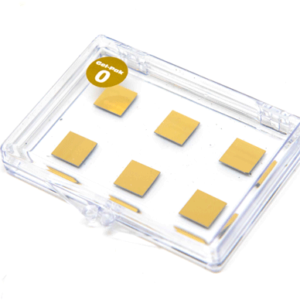 Gold Coated Silicon Chips, 10 mm x 10 mm | 500 Å Au | 6/pkg