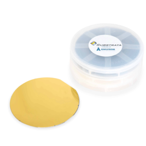 Gold Coated Ø4 in Silicon Wafers | 100 Å Au | 3/pkg