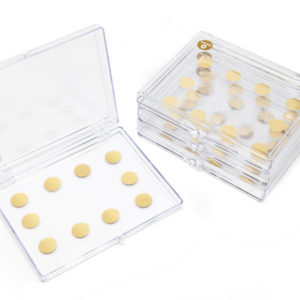 Gold Coated Glass Coverslips, Ø15 mm Round | 100 Å Au | 40/pkg