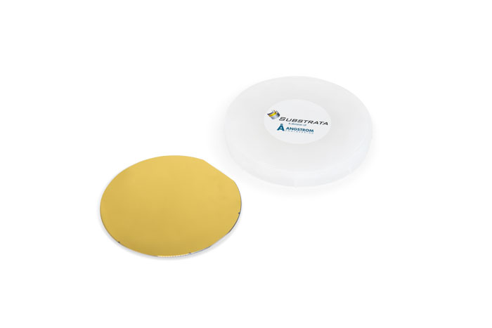 Gold Coated Ø4 in Silicon Wafer | 1000 Å Au | 1/pkg