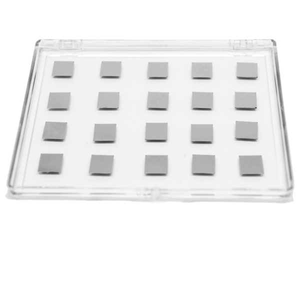 Platinum Coated Silicon Chips, 10 mm x 10mm | 1000 Å Pt | 20/pkg