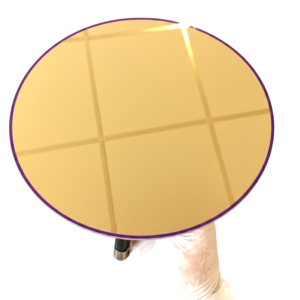 Gold Coated Ø8 in Thermal Oxide on Silicon Wafer | 1000 Å Au | 1/pkg
